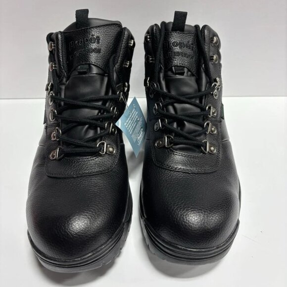 Propet Men’s Cliff Walker Black Waterproof Hiking Boots, Size 13 XX(5E) - Picture 3 of 7